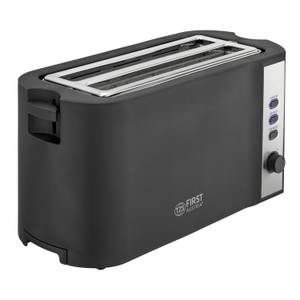 Tzs First Austria Toaster 4-Scheiben-Toaster, Brotzentrierung, Langschlitz, 1200-1500W, für Küche/Haushalt, Brötchenwärmer, Krümelfach, Bräunungsgrade: 6, Auftau- Aufwärmfunktion 