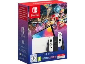  NINTENDO Switch™ – OLED-Modell (weiß) + Mario Kart 8 Deluxe Nintendo Switch Online 12-monatige (365-tägige) Einzelmitgliedschaft 