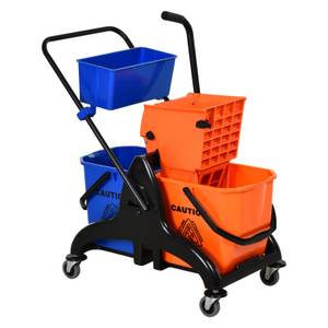 Homcom Putzeimer Putzwagen, Haushaltswagen, (Reinigungswagen, 1-tlg., 