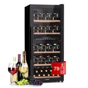 Klarstein Weinkühlschrank Barossa 79 Duo, für 79 Standardflaschen á 0,75l,Wein Flaschenkühlschrank Weintemperierschrank Weinschrank Kühlschrank 