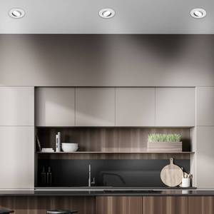 Briloner LED-Einbauleuchte Kulana A, chrom matt, 4000K, 3er-Set 