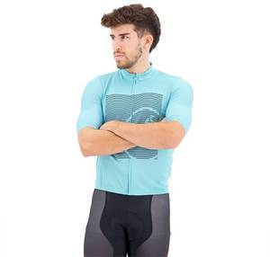 Castelli Bagarre Short Sleeve Jersey (Blue) Men