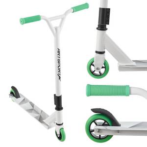 ArtSport Stunt Scooter Futuristic - Trick Roller für Kinder & Jugendliche - Tretroller Weiß Grau 