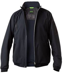 Boss Green Blouson Stehkragen mikrofaser schwarz Blouson