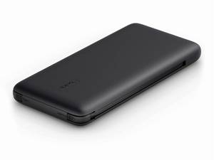 Belkin BoostCharge Plus 10K-USB-C-Powerbank mit integrierten Kabeln, 10.000 mAh 