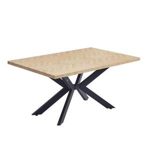 Home Deluxe Esstisch Eckig AVENCIA inkl. Sternfuß - 160 x 100 cm - versch. Ausführungen - Fishbone Oak 