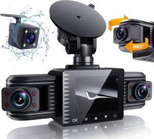 ZEUOPQ Auto,3-Kanal 2.5K+1080P+1080P vorne hinten innen 