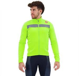 Castelli Puro 3 Fz Long Sleeve Jersey (Yellow) Men Radtrikot langarm