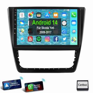 ESSGOO Für Skoda Yeti 2009-2017 Android 14 Autoradio Carplay Android Auto Autoradio (FM, RDS, 46+64GB optional, Bluetooth EQ USB WIFI SWC) 