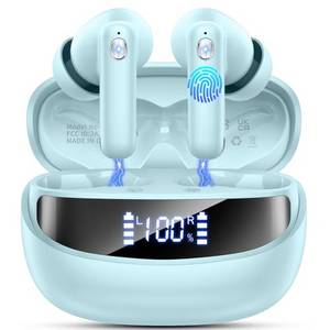  Bluetooth Kopfhörer, Kopfhörer Kabellos Bluetooth 5.4 HiFi Stereo, In Ear Kopfhörer mit 4 ENC Noise Cancelling Mic, Kabellose Kopfhörer 50 Std Spielzeit, IP7 Wasserdicht Ohrhörer mit LED-Anzeige 