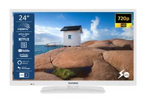 Telefunken XH24SN550MV-W LCD-LED Fernseher (60 cm/24 Zoll, HD-ready, Smart TV, 12 Volt Anschluss, Triple-Tuner, 6 Monate HD+ gratis) 