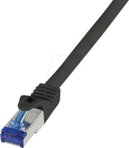 Logilink C6A143S - Patchkabel Ultraflex, Cat.7-Rohkabel, S/FTP, schwarz, 50 m 