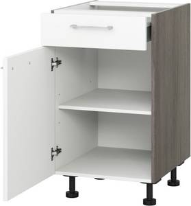 Express Küchen Unterschrank Trea US60, mit einem Auszug und einer Tür, inklusive Einlegeboden, Breite 60 cm, Höhe 75 cm 