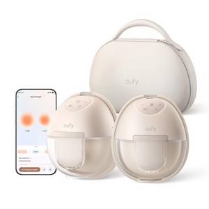  eufy Security Tragbare Milchpumpe S1 Pro, Freihändige Elektrische Milchpumpe mit Wärmefunktion, Mobile Ladetasche, App-Gesteuerter Smart-Rhythmus, Krankenhausqualität Saugkraft, Superleise 