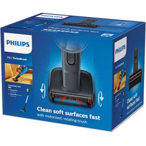 Philips 1 Mini-Turbo-Saugbürste als Aufsatz für Akku-Staubsauger (Schwarz) (Versandkostenfrei) Turbodüse