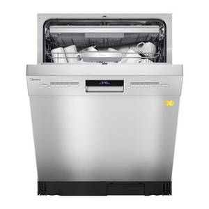  Midea SU 7.35X14BS Geschirrspüler 60cm Unterbau, 14 Maßgedecke Spülmaschine Teilintegrierbar mit WiFi, Extra Trocknung, 7 Programme, 42dB, 1-24h Startzeitverzögerung, Inox 