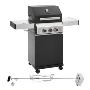 Taino Gasgrill » BLACK 2+1 Gasgrill Set mit Drehspieß«, Set, 1x Gasgrill, 1x Drehspieß, 116 x 50 x 115 cm (LxBxH) 