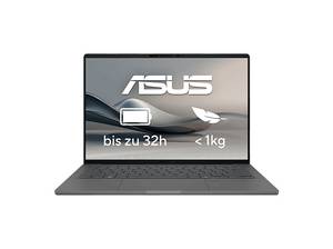  ASUS Zenbook A14 UX3407RA-QD008W, Copilot + PC, Notebook, mit 14 Zoll Display, Qualcomm Snapdragon X1E-78-100 Prozessor, 16 GB RAM, 1 TB SSD, Adreno™ Onboard Graphics, Grau, Windows 11 Home (64 Bit) 