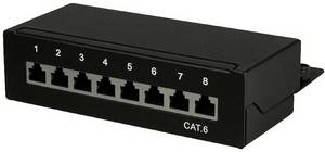 Logilink Cat.6 Patchpanel 8 Ports geschirmt Desktop schwarz (NP0017B) Patch Panel