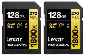 Lexar Professional 1800x SDXC 128GB DP SD Karte