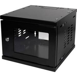 Logilink W06Z33B 10 Zoll Wandgehäuse 4 HE Schwarz Server Wandschrank