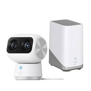 Anker Innovations (UK) Ltd. eufy S350 Überwachungskamera 4K 360 Grad Dual-Cam Indoor + Homebase 3 