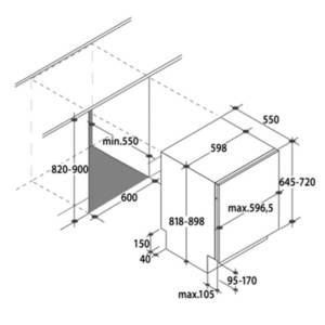 Candy vollintegrierbarer Geschirrspüler Spülmaschine, CDIN 1D360PB, 13...