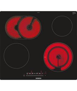 Siemens iQ300 ET601FNP1E 60cm Glaskeramik Kochfeld/Herdplatte 4 Zone(n) (Schwarz, Edelstahl) 