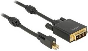 Delock 83726 - Adapterkabel, mini DP 1.2 Stecker auf DVI 24+1 Stecker, 2 m DisplayPort-Kabel, Mini DisplayPort-Adapter Delock 83726 - Adapterkabel, mini DP 1.2 Stecker auf DVI 24+1 Stecker, 2 m DisplayPort-Kabel, Mini DisplayPort-Adapter
