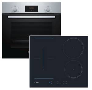 Bosch Backofen-Set Schnellaufheizung mit Candy Induktionskochfeld PowerBoost autark 60 cm 