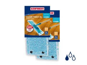 Leifheit Wischmopp Wischbezug CLEAN TWIST XL / Combi XL super soft 2er