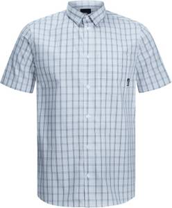 Jack Wolfskin Hot Springs Shirt M soft blue check Outdoor-Hemd