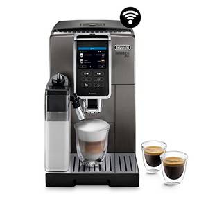  De'Longhi Dinamica Plus ECAM 372.95.TB Kaffeevollautomat mit LatteCrema Milchsystem, Cappuccino und Espresso auf Knopfdruck, Touchscreen Farbdisplay, Appsteuerung, Kaffeekannen-Funktion, Titan/Schwarz 