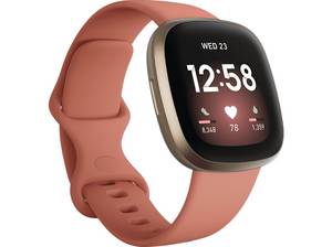 Fitbit Versa 3 Smartwatch pink clay/soft gold aluminum Android Smartwatch