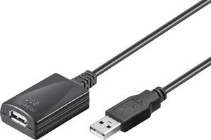 Goobay Aktives USB 2.0 Verlängerungskabel »Schwarz« 