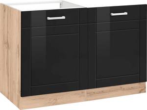 Held MÖbel Spülenschrank Tinnum, 120 cm breit, MDF-Fronten, Metallgriffe, inklusive Einbauspüle aus Edelstahl, inklusive Tür für vollintegrierbaren Einbaugeschirrspüler 