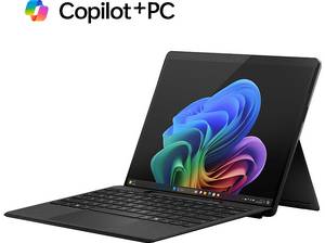  MICROSOFT Surface Pro, Copilot+ PC, 11. Edition, Convertible, mit 13 Zoll Display, Qualcomm Snapdragon X Plus, 16 GB RAM, 512 SSD, Adreno™ Onboard Graphics, Schwarz, Windows 11 Home (64 Bit) 