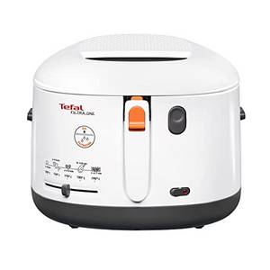  Tefal FF1631 Fritteuse Filtra One | 1.900 W | Kapazität 1,2 Kg | Clean-Oil-System | Auffangsieb für Frittierreste | Wärmeisoliert | Spülmaschinenfest | ‎38.1 x 34.4 x 28.4 cm| Weiß/ Anthrazit 