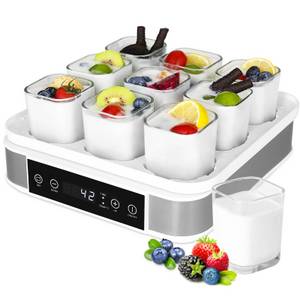 TLGREEN Joghurtbereiter, Digitale Joghurtmaschine, Yogurt Maker, mit 9 Portionsgläsern à 170 Ml 