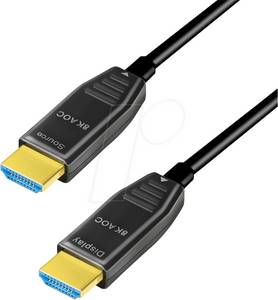 Logilink CHF0111 - HDMI-Kabel, A/M zu A/M, 8K/60 Hz, AOC, schwarz, 10 m