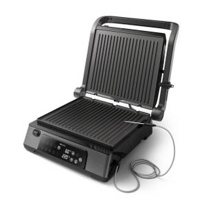 Philips Kontaktgrill 7000 Series HD6307/70 mit digitaler Temperatureinstellung, 2200 W, 8 voreingestellten Funktionen, und verstellbaren, abnehmbaren Platten 