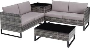 Tectake Ostuni 195x195x64cm grau (TT404301) Loungeset