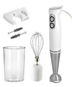 KS-Direkt Stabmixer Stabmixer SET 500W Edelstahl Pürierstab Mixer Handmixer, 500,00 W, Stufenlose Geschwindigkeitskontrolle am Kopf des Gerätes 