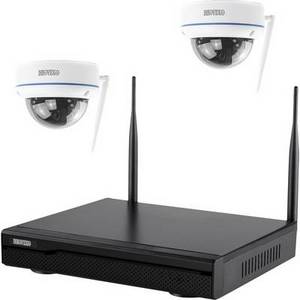 Inkovideo INKO-22M2D i22m2d WLAN IP-Überwachungskamera-Set 4-Kanal mit 2...