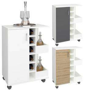 Vcm Holz Küchenwagen Servierwagen Rollwagen Ablage rollbar Rollen Wein Flaschen Esilo M 