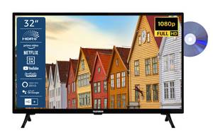 Telefunken XF32SN550SD LCD-LED Fernseher (80 cm/32 Zoll, Full HD, Smart TV, HDR, Triple-Tuner, Works with Alexa und Google Assistant - 6 Monate HD+ gratis) 