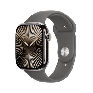 Apple Watch S10 Natur Titanium Sport Band Steingrau- S/M GPS + Cellular 46mm MWY93QF/A 