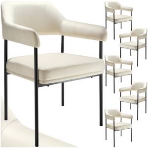 Tectake ® Armlehnstuhl, gepolstert, schlanke, pulverbeschichtete Stahlbeine, 58 x 62 x 85 cm 