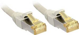 Lindy 47271 RJ45 Netzwerkkabel, Patchkabel CAT 6a (Rohkabel CAT 7) S/FTP 30.00 m Grau mit Rastnasens 
