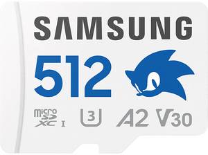  SAMSUNG Sonic the Hedgehog™ 512 GB 180 MB/s Lesen, 130 Schreiben, MicroSD mit SD-Adapter, Mehrfarbig 